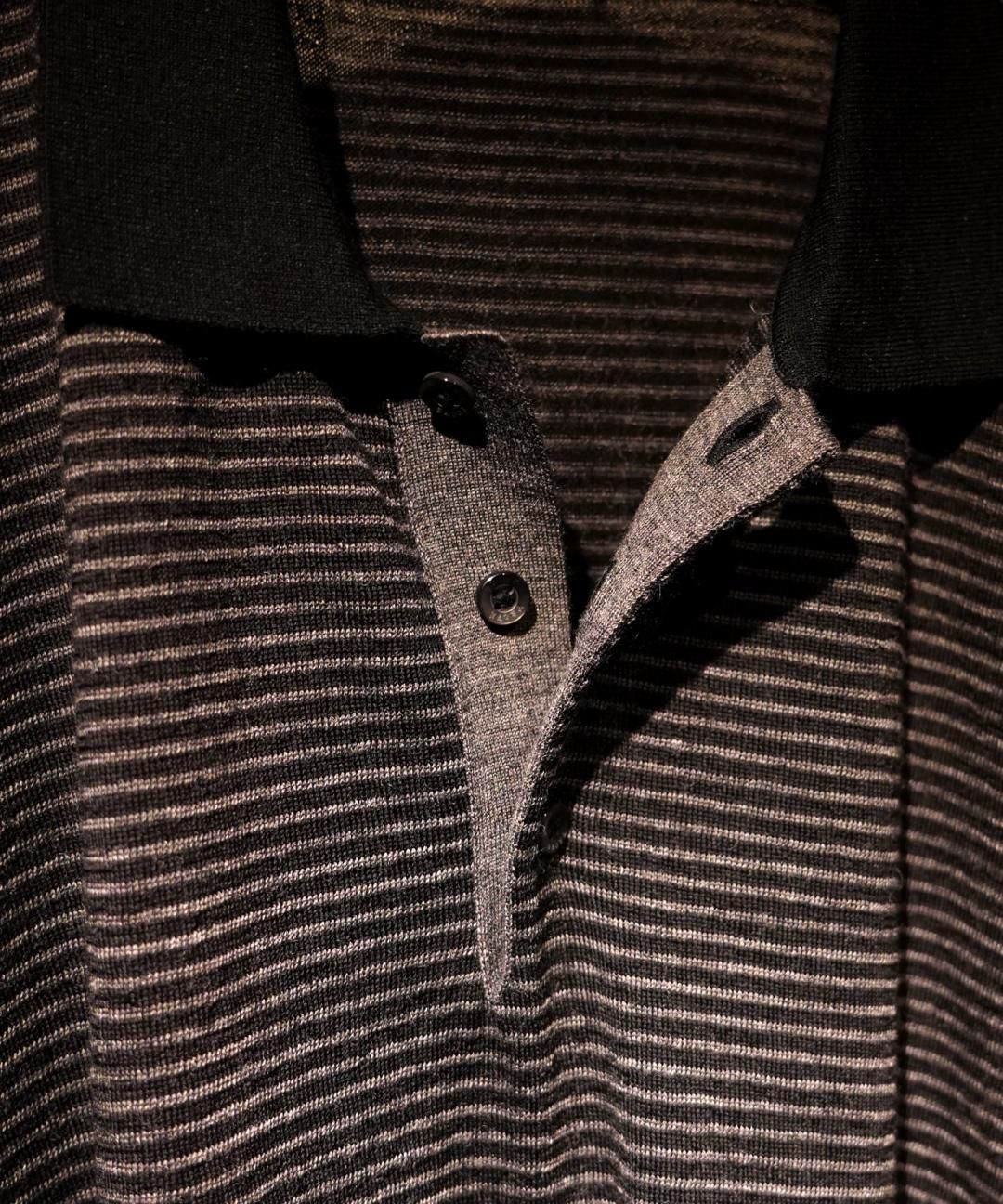 TROVE / J.R KNIT POLO LONG SLEEVE / CHARCOAL BLACK photo