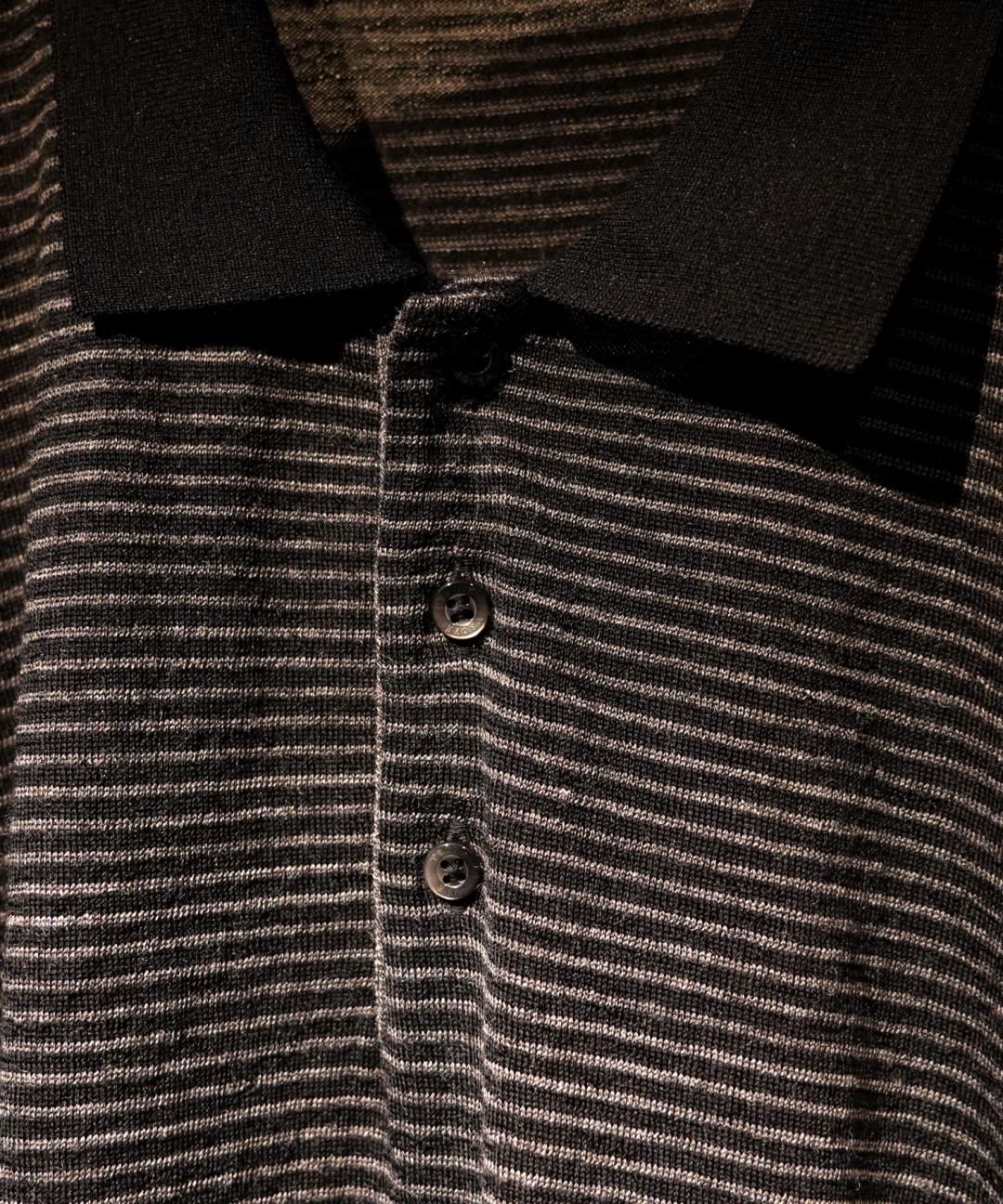 TROVE / J.R KNIT POLO LONG SLEEVE / CHARCOAL BLACK photo