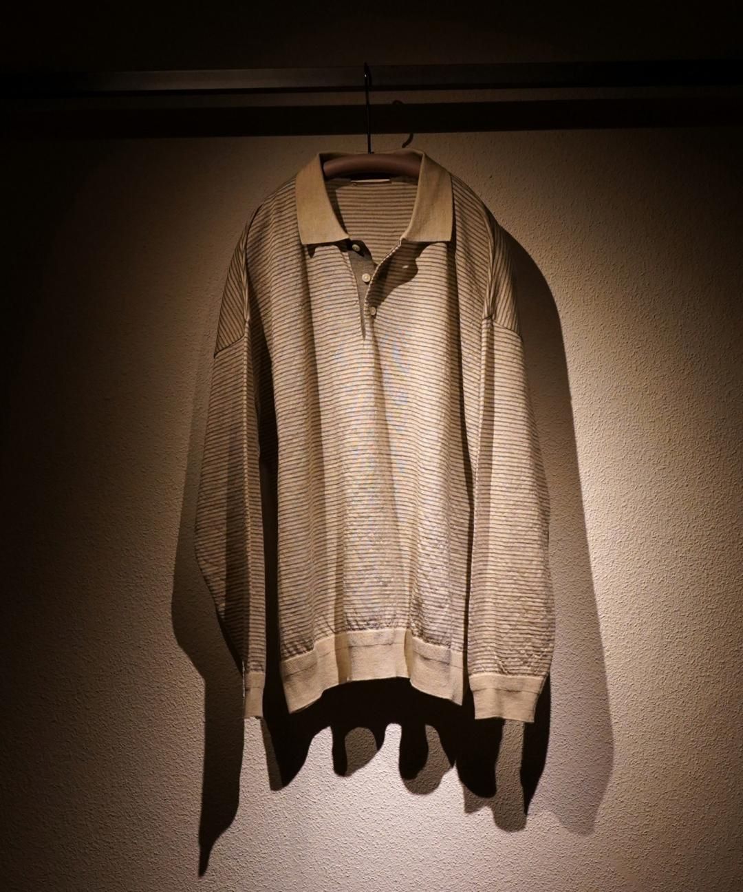 TROVE / J.R KNIT POLO LONG SLEEVE / BEIGE MOCHA photo