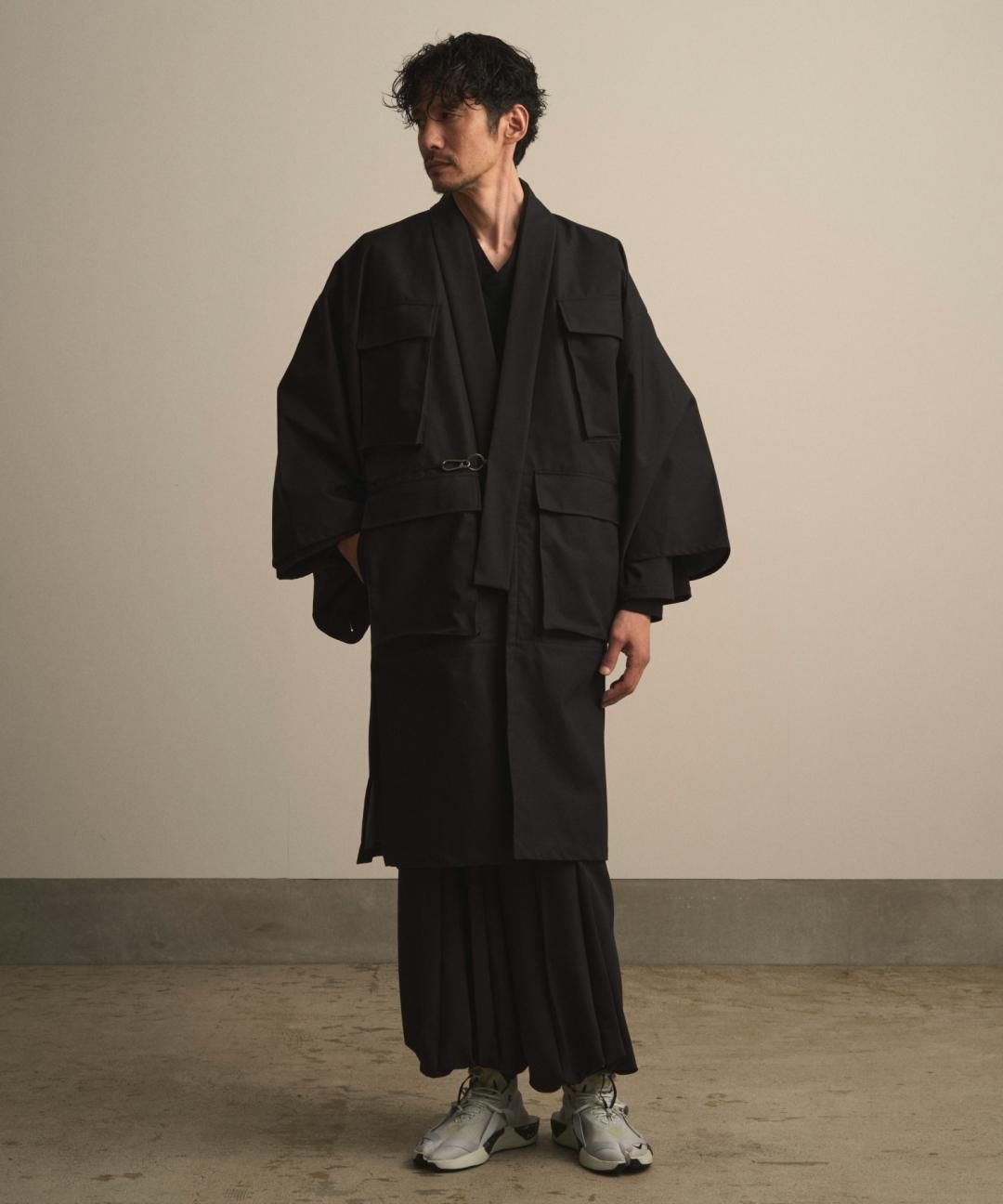 【10月13日18時 オンライン販売開始】WAROBE / FIELD HAORI COAT / BLACK photo