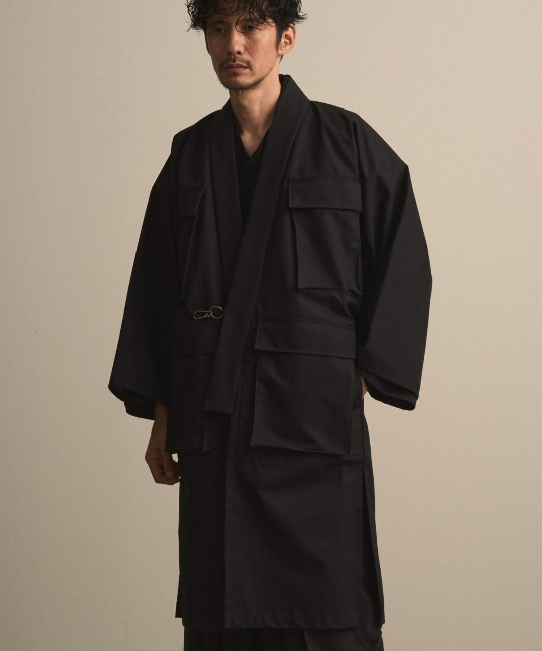 【10月13日18時 オンライン販売開始】WAROBE / FIELD HAORI COAT / BLACK photo