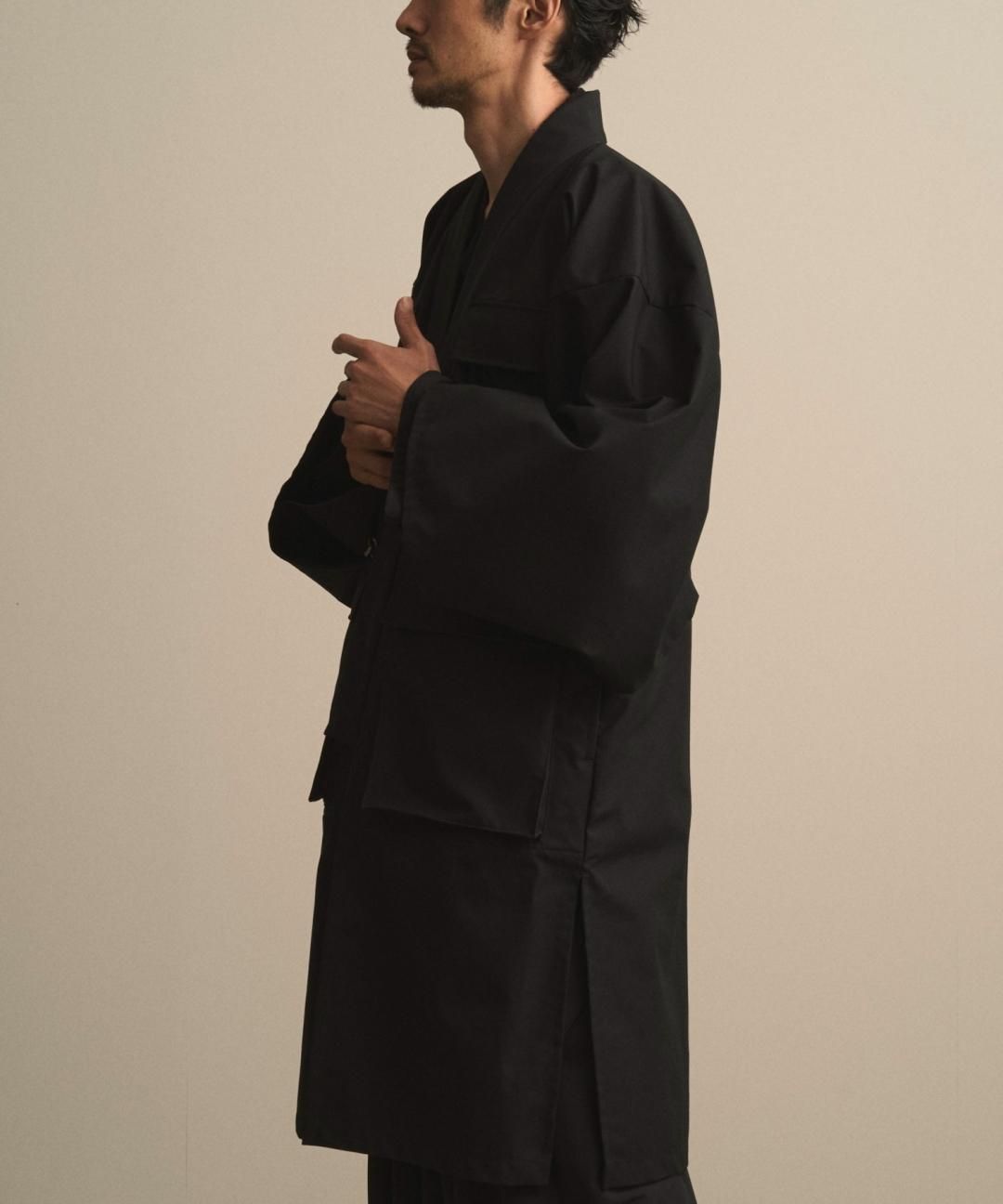 【10月13日18時 オンライン販売開始】WAROBE / FIELD HAORI COAT / BLACK photo