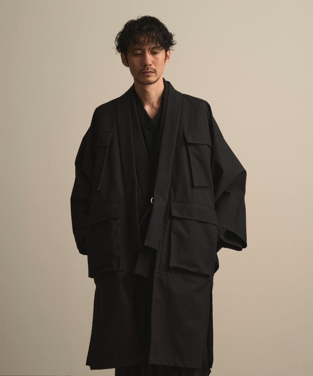 【10月13日18時 オンライン販売開始】WAROBE / FIELD HAORI COAT / BLACK photo