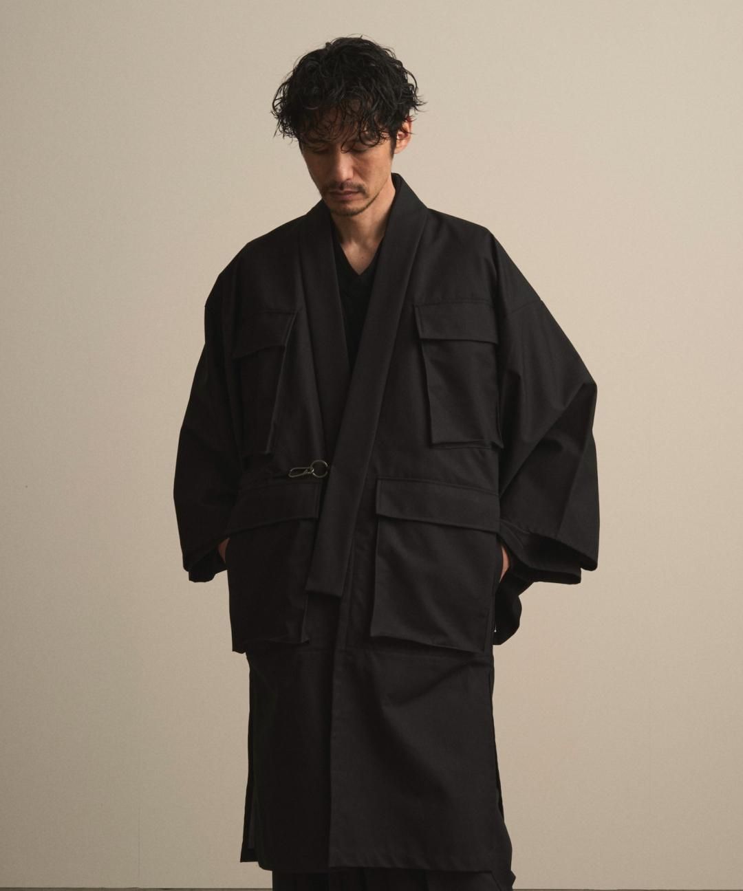 【10月13日18時 オンライン販売開始】WAROBE / FIELD HAORI COAT / BLACK photo