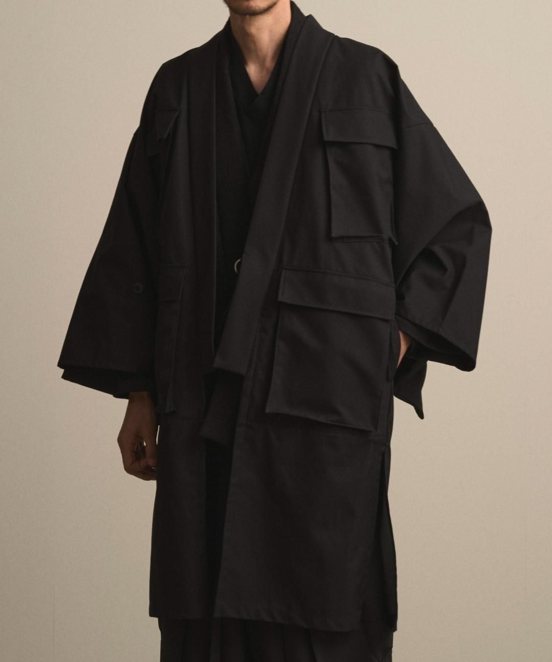 【10月13日18時 オンライン販売開始】WAROBE / FIELD HAORI COAT / BLACK photo