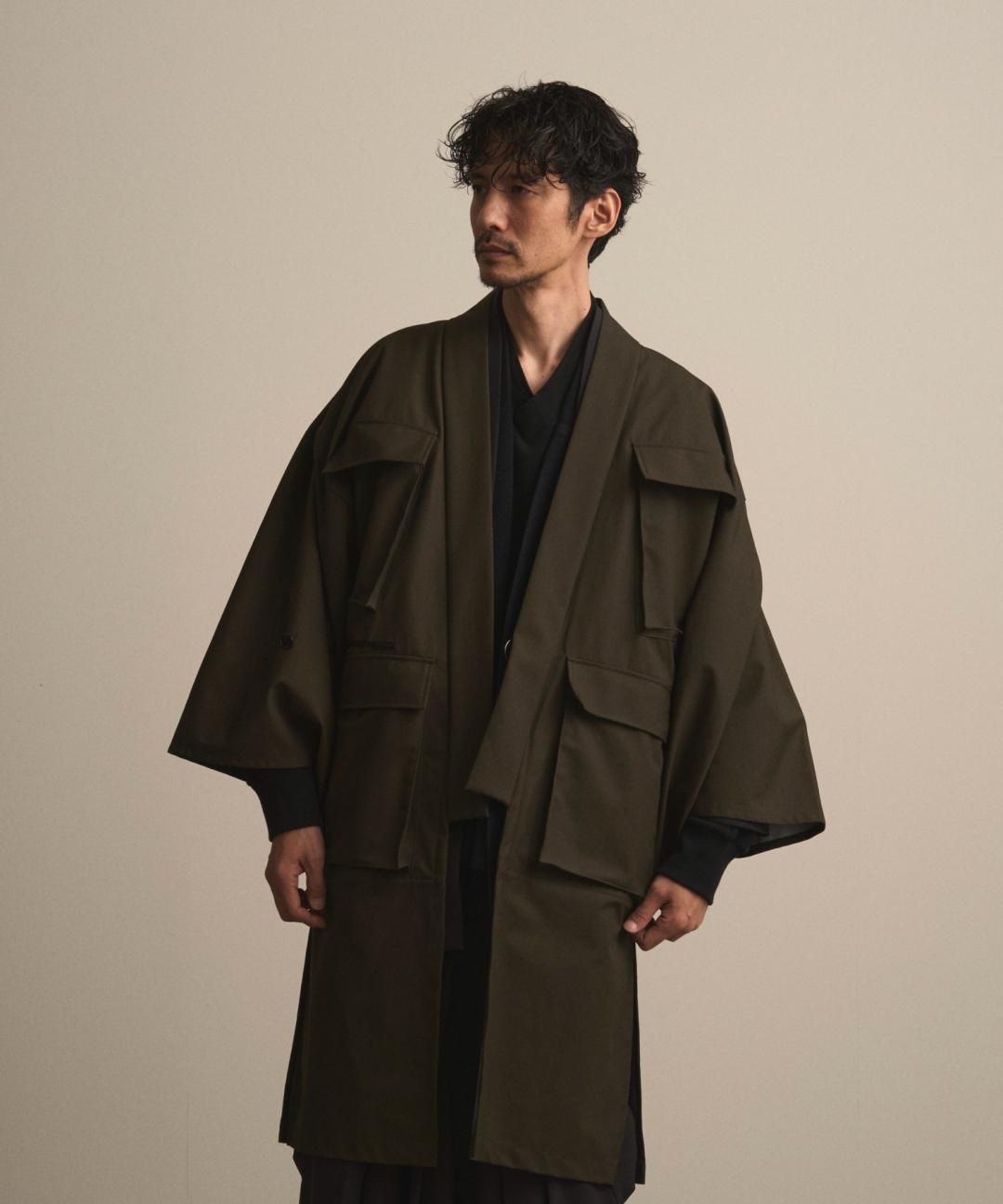 【10月13日18時 オンライン販売開始】WAROBE / FIELD HAORI COAT / DARK OLIVE photo