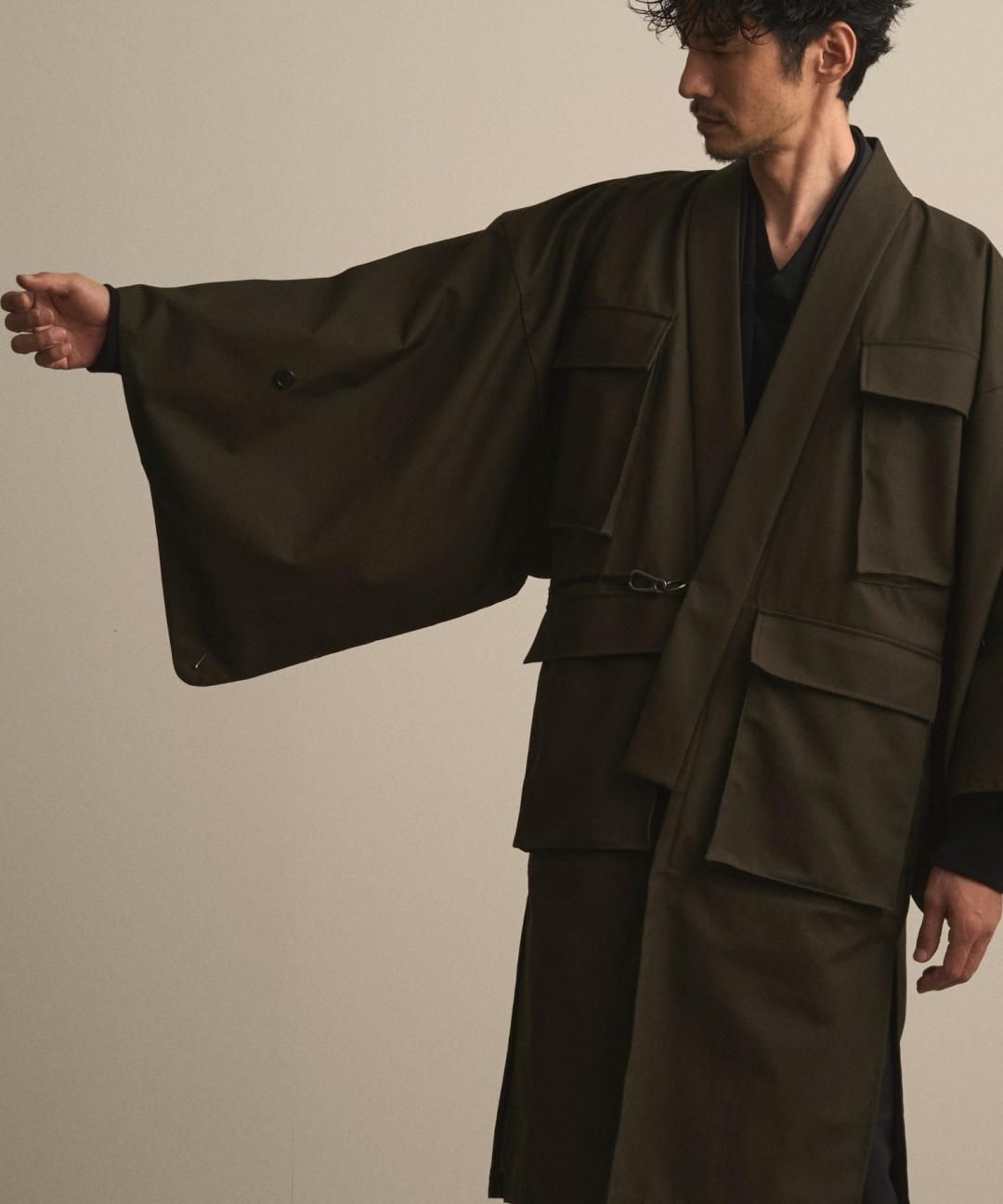 【10月13日18時 オンライン販売開始】WAROBE / FIELD HAORI COAT / DARK OLIVE photo