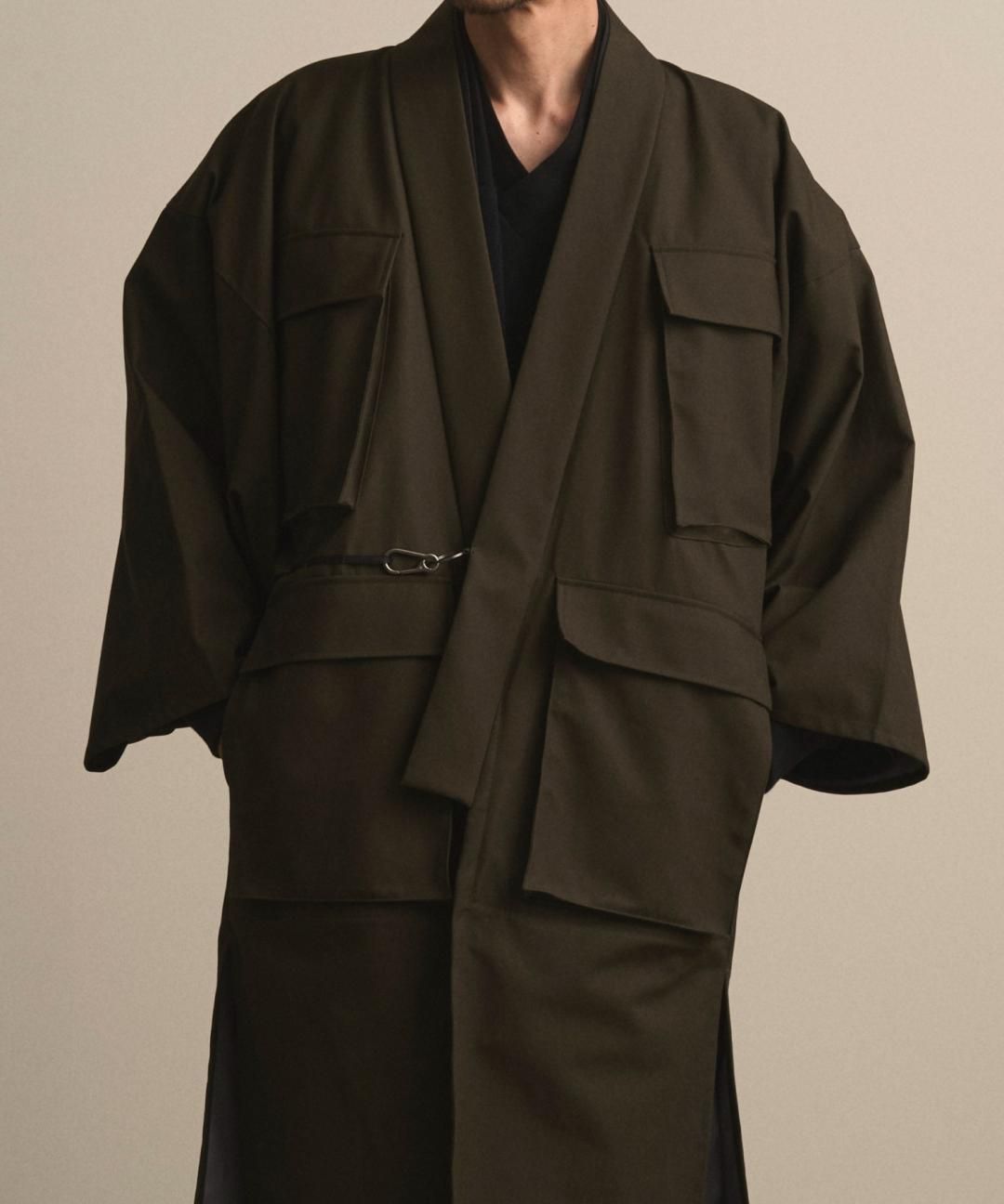 【10月13日18時 オンライン販売開始】WAROBE / FIELD HAORI COAT / DARK OLIVE photo