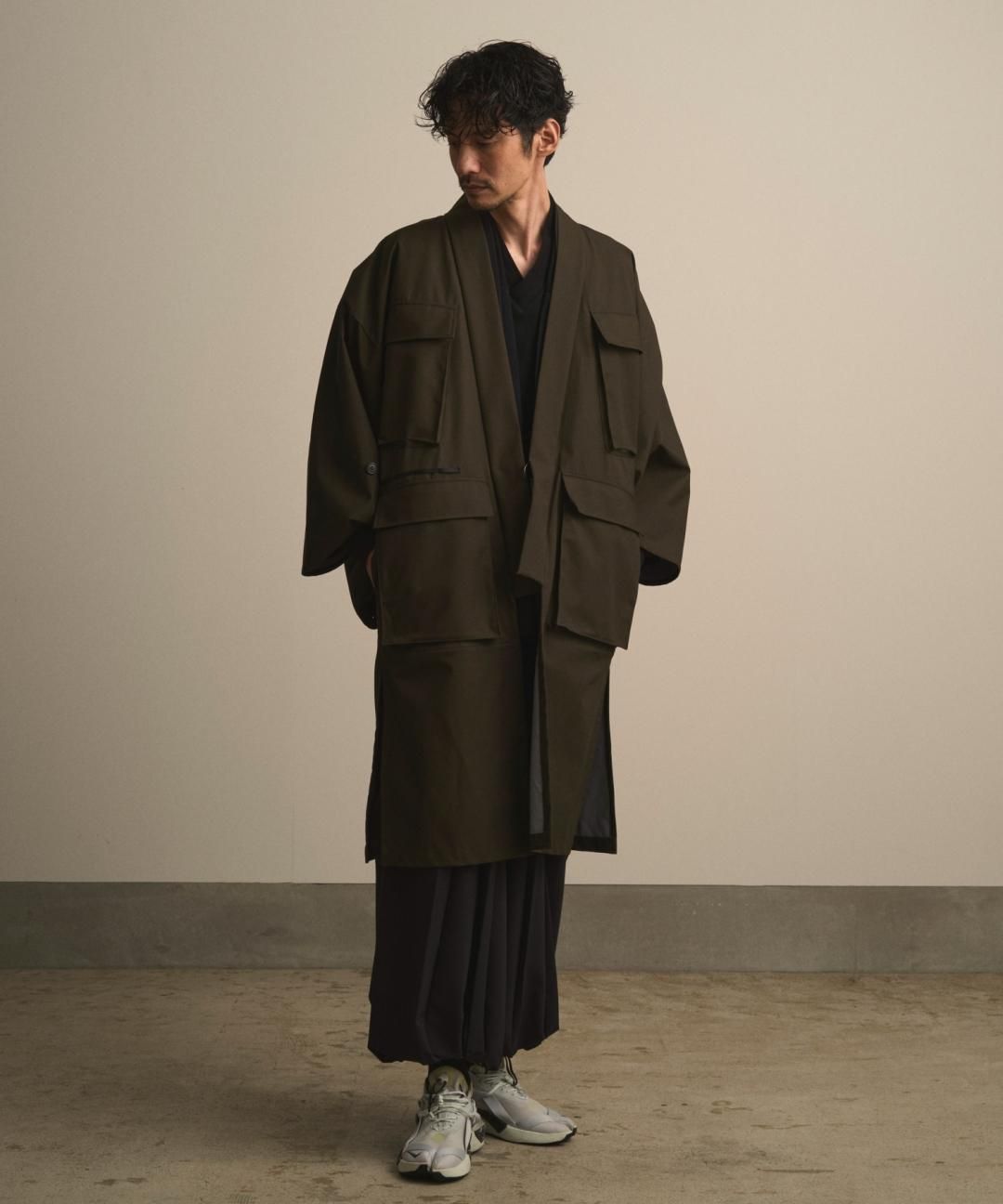 【10月13日18時 オンライン販売開始】WAROBE / FIELD HAORI COAT / DARK OLIVE photo