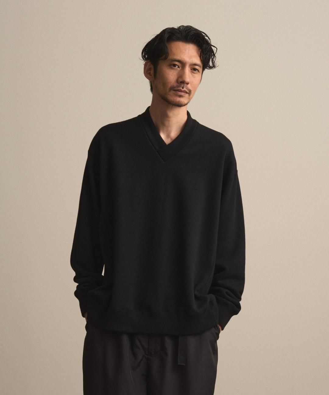 PRE-ORDERWAROBE / JUBAN WIDE SWEAT / BLACK photo