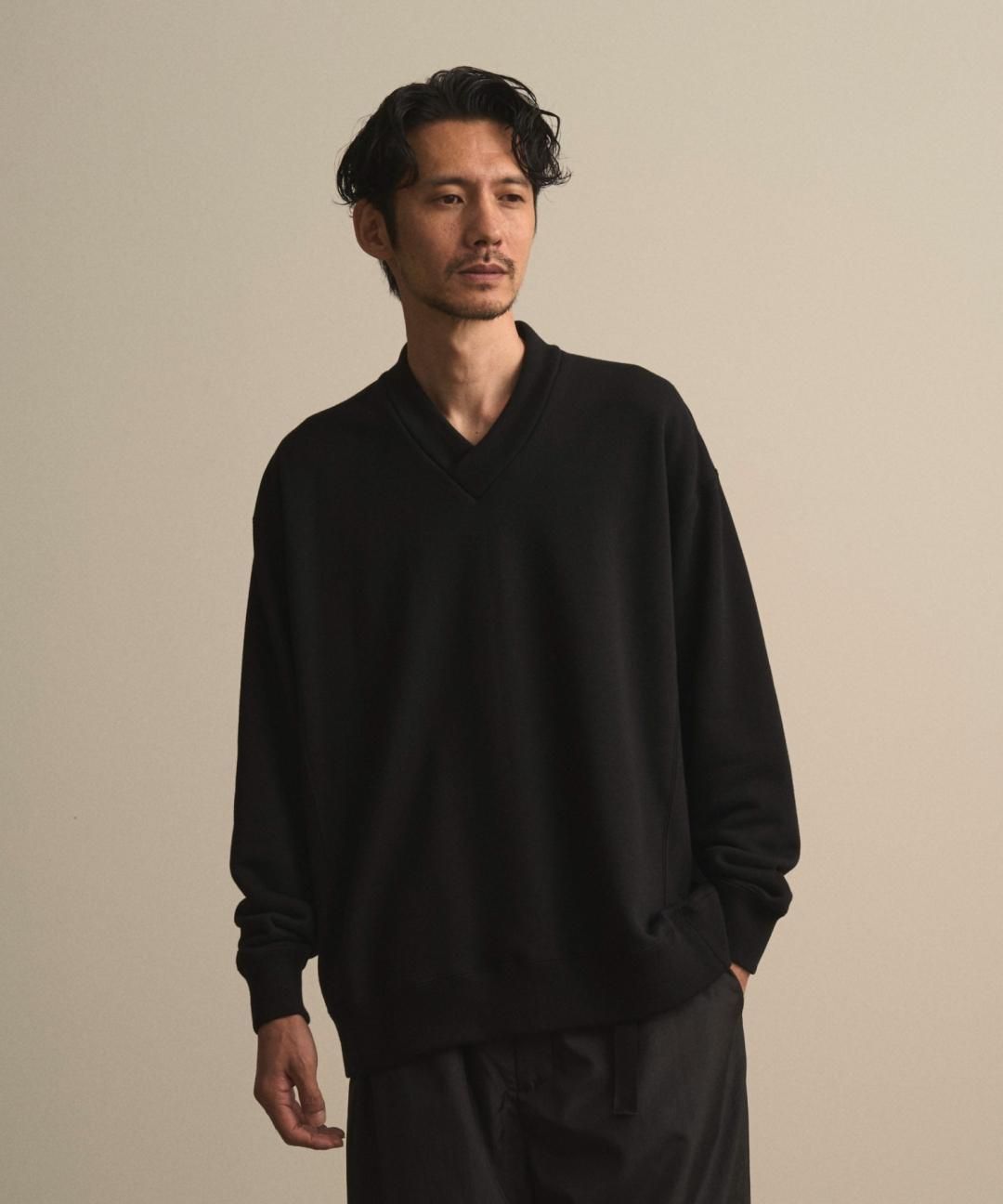 PRE-ORDERWAROBE / JUBAN WIDE SWEAT / BLACK photo