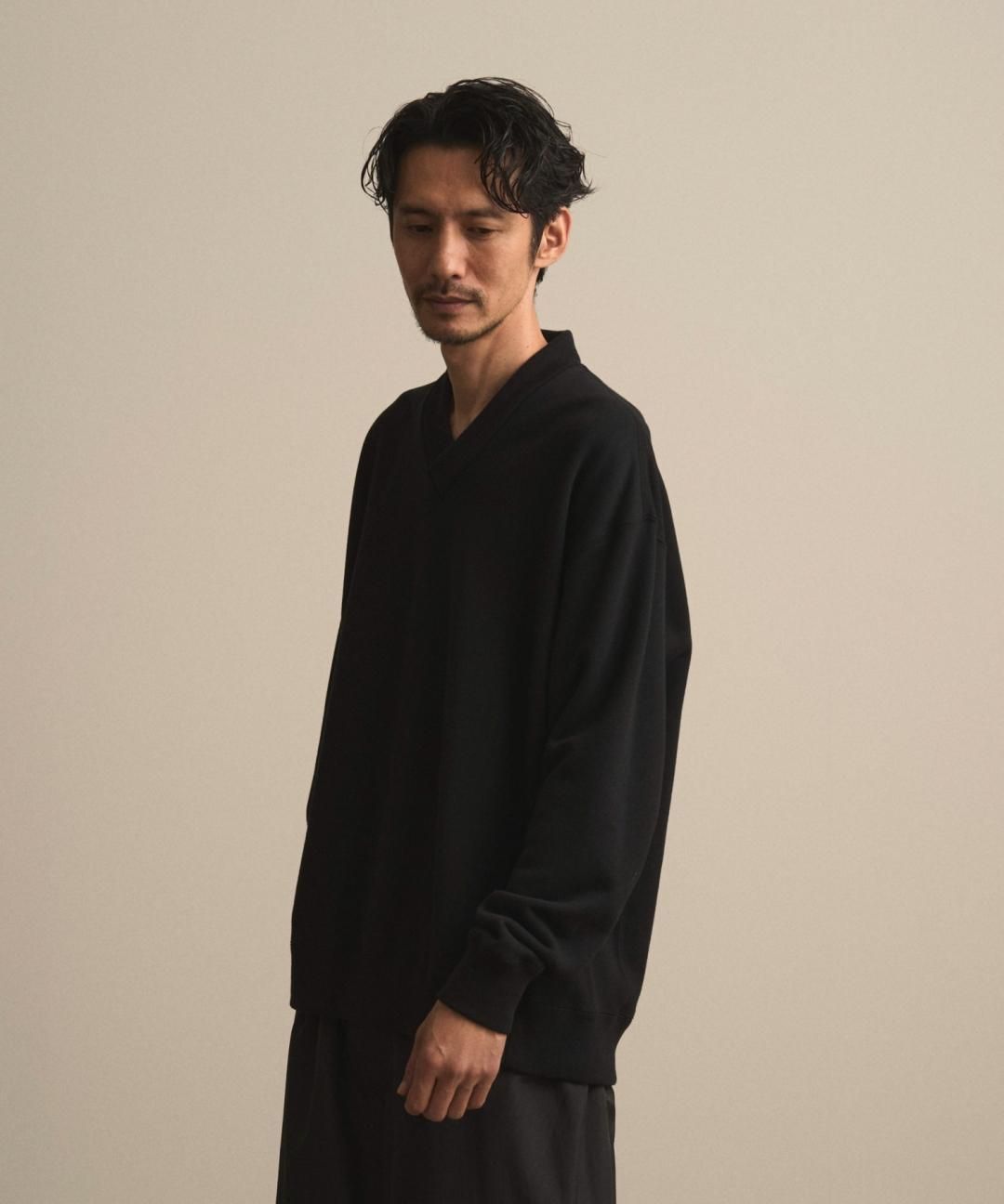 PRE-ORDERWAROBE / JUBAN WIDE SWEAT / BLACK photo