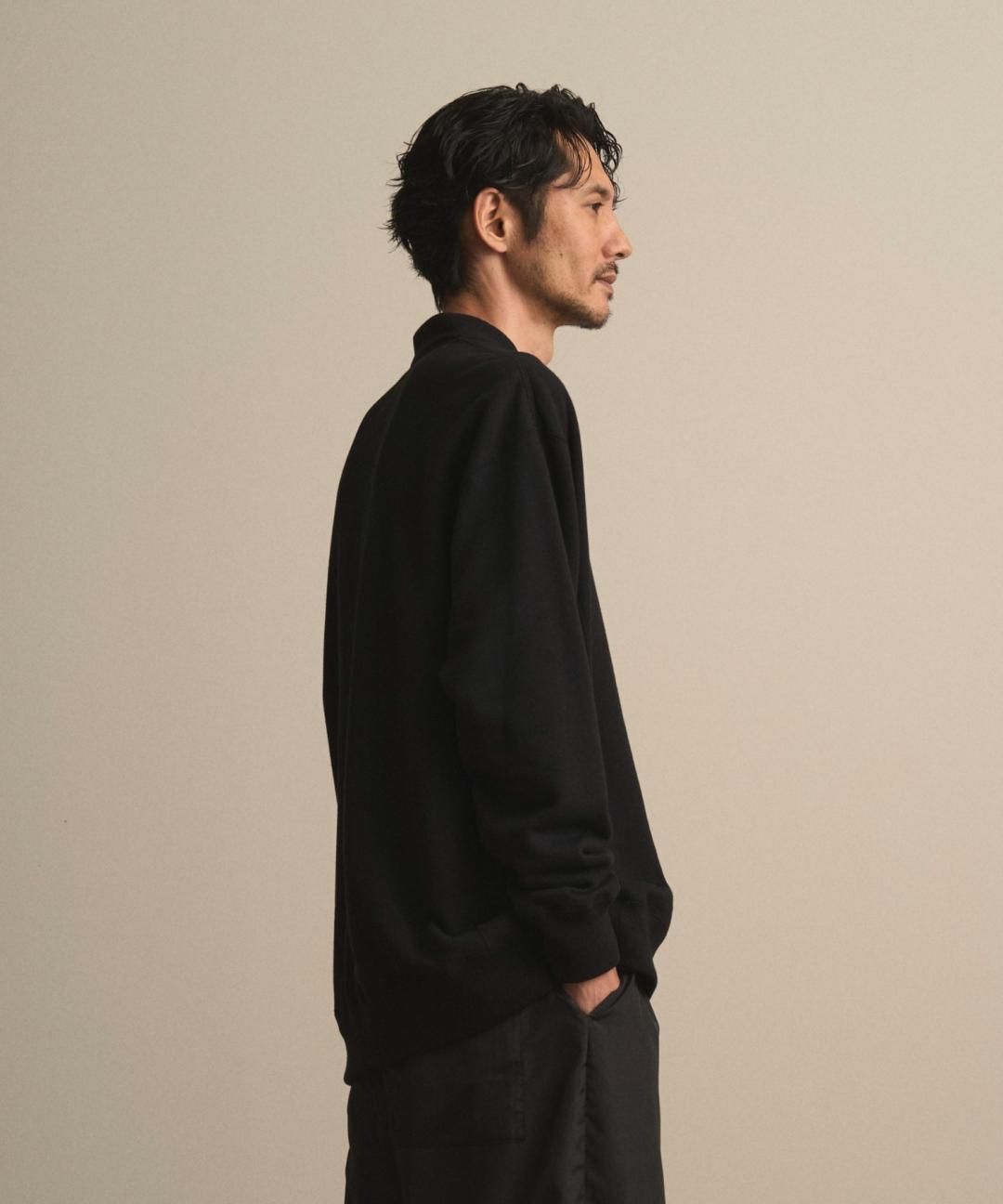 PRE-ORDERWAROBE / JUBAN WIDE SWEAT / BLACK photo