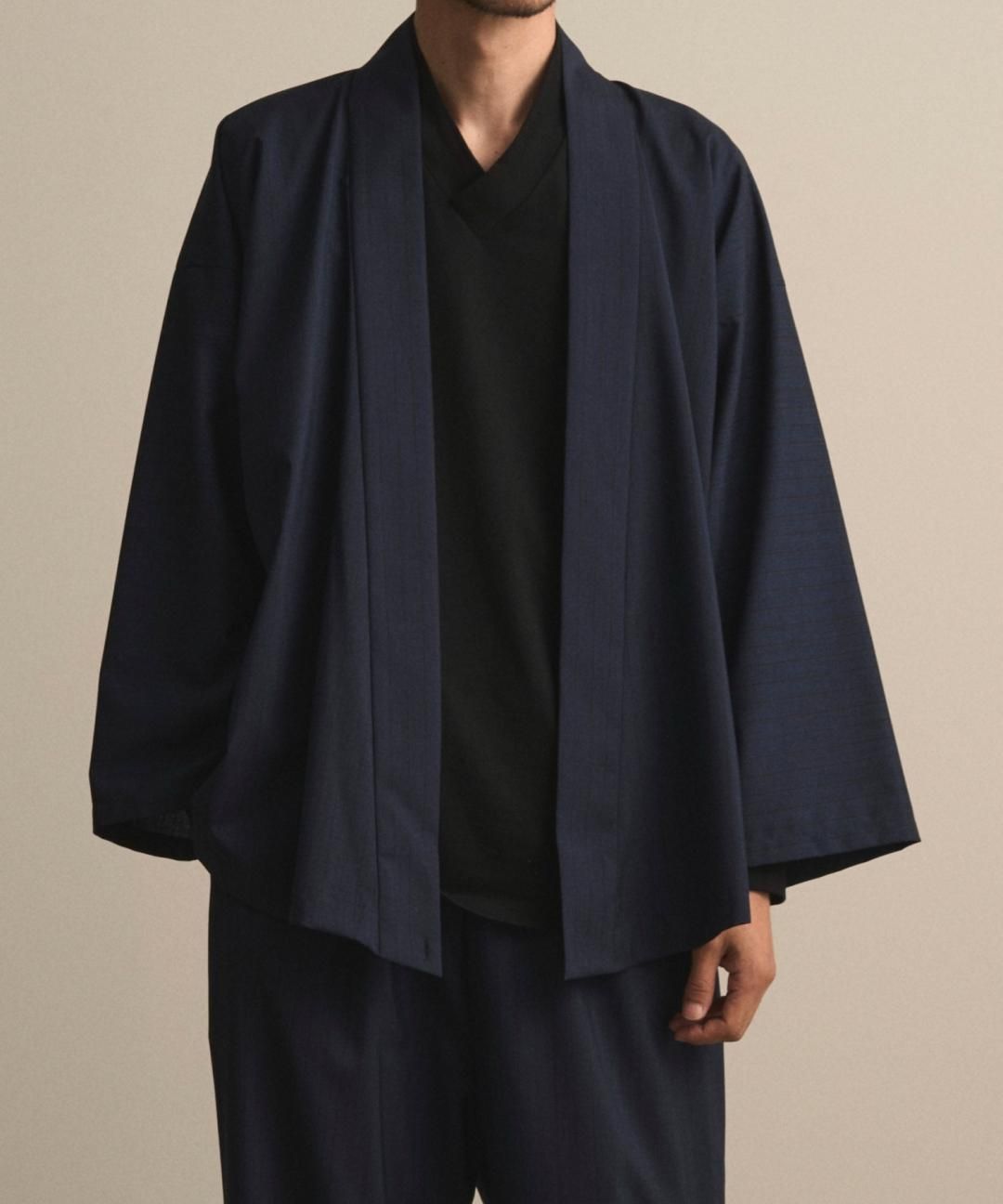 PRE-ORDERWAROBE / WA Y SHIRT / NAVY STRIPE photo