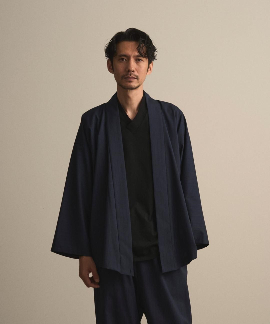 PRE-ORDERWAROBE / WA Y SHIRT / NAVY STRIPE photo