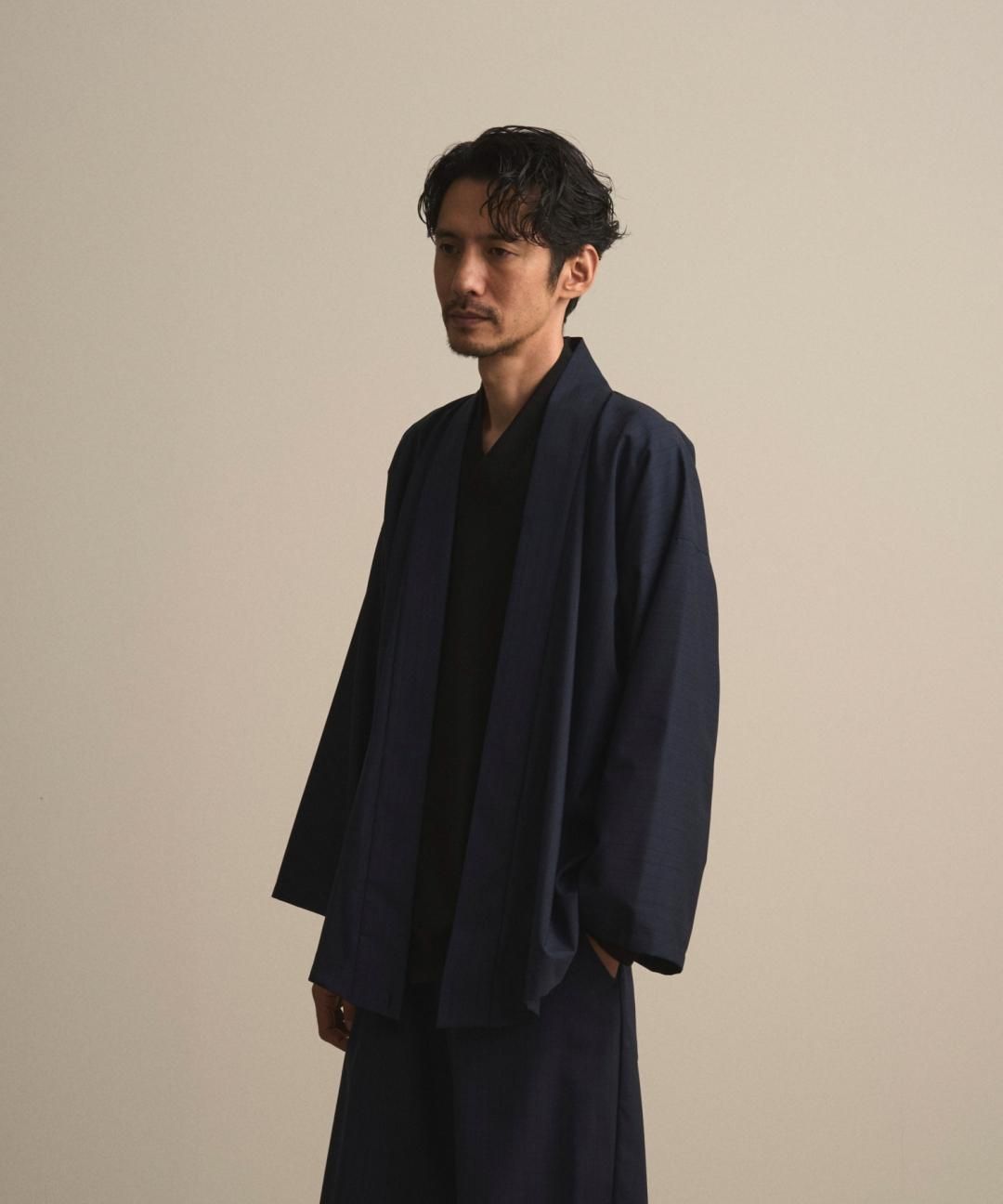 PRE-ORDERWAROBE / WA Y SHIRT / NAVY STRIPE photo