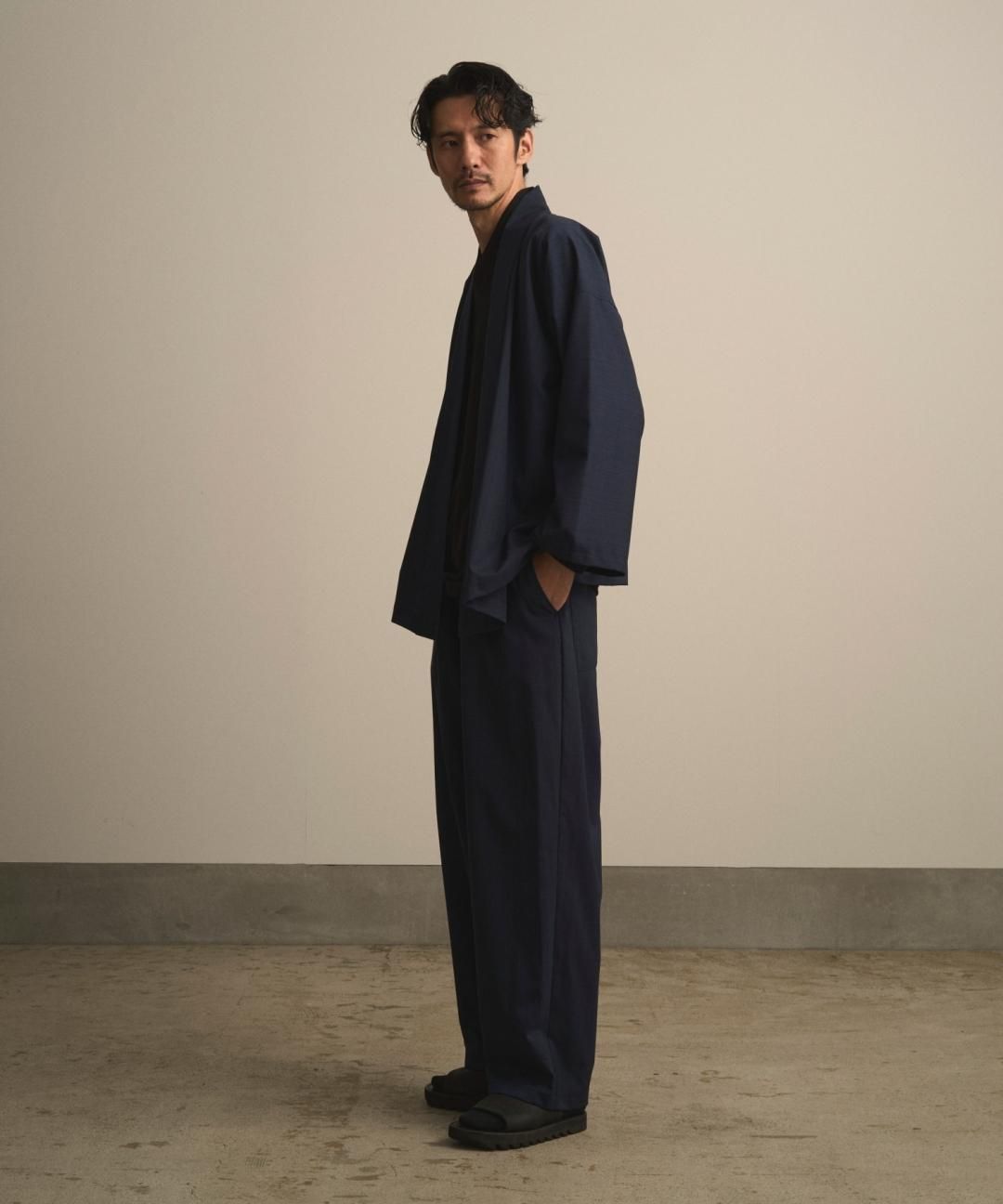 PRE-ORDERWAROBE / WA Y SHIRT / NAVY STRIPE photo