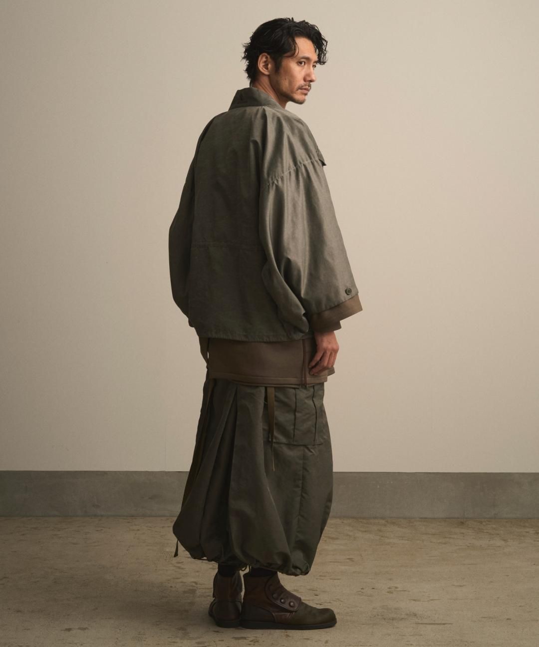 WAROBE / CARGO HAKAMA / FADE KHAKI photo