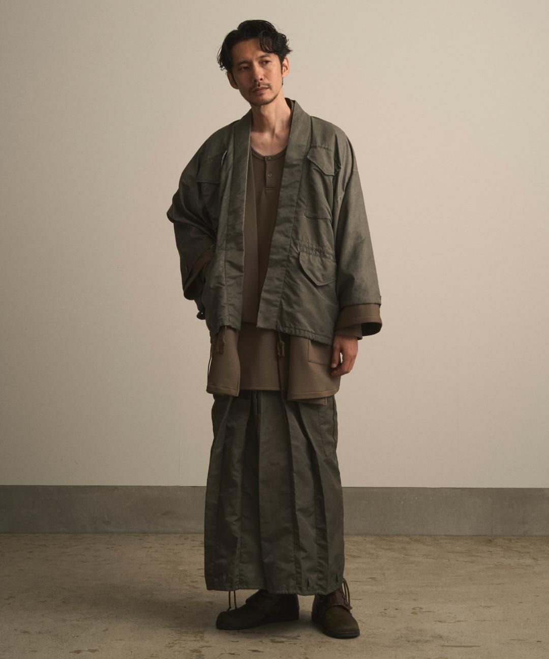 WAROBE / CARGO HAKAMA / FADE KHAKI photo