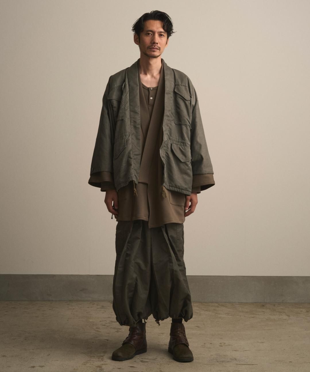 WAROBE / CARGO HAKAMA / FADE KHAKI photo