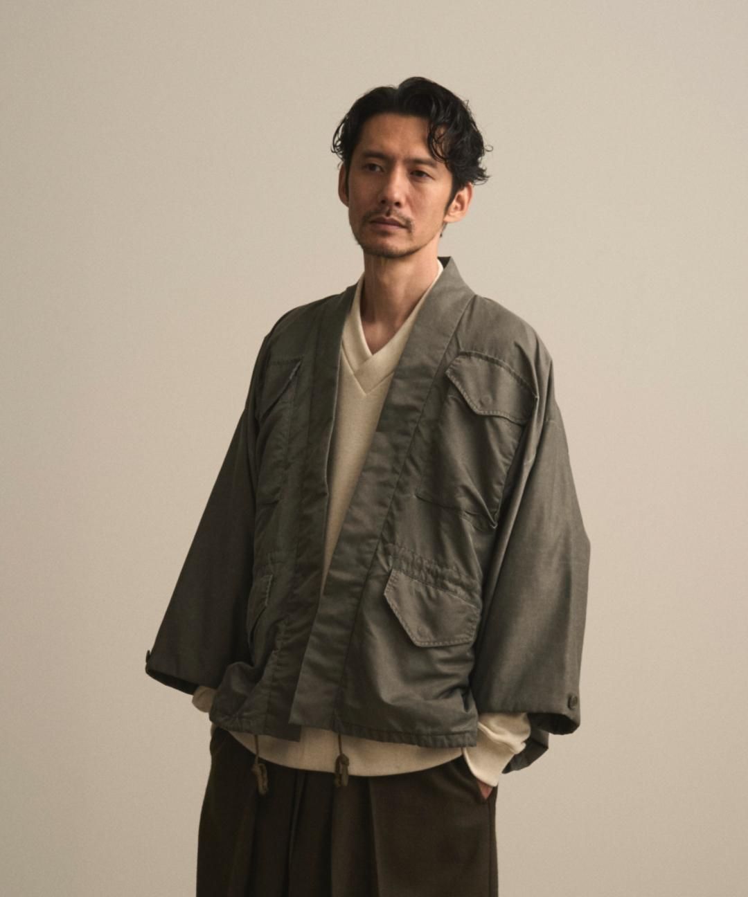 【PRE-ORDER】WAROBE / WA-65 HAORI / FADE KHAKI photo