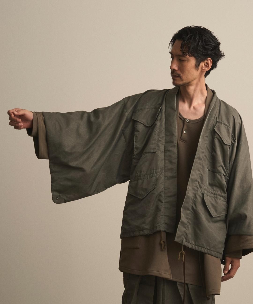 【PRE-ORDER】WAROBE / WA-65 HAORI / FADE KHAKI photo