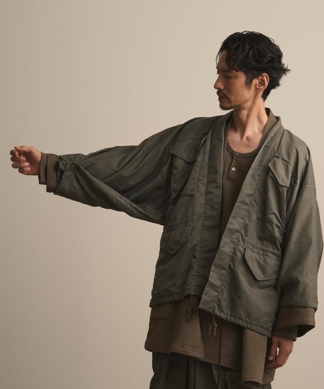 【PRE-ORDER】WAROBE / WA-65 HAORI / FADE KHAKI photo