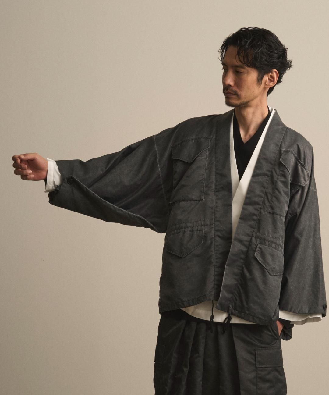 【PRE-ORDER】WAROBE / WA-65 HAORI / FADE BLACK photo