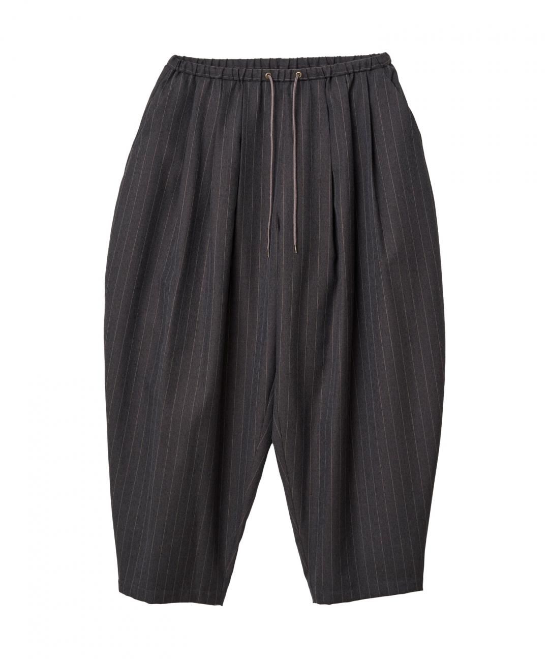 【PRE-ORDER】WAROBE / STRIPE WOOL BONTAN / CHARCOAL photo