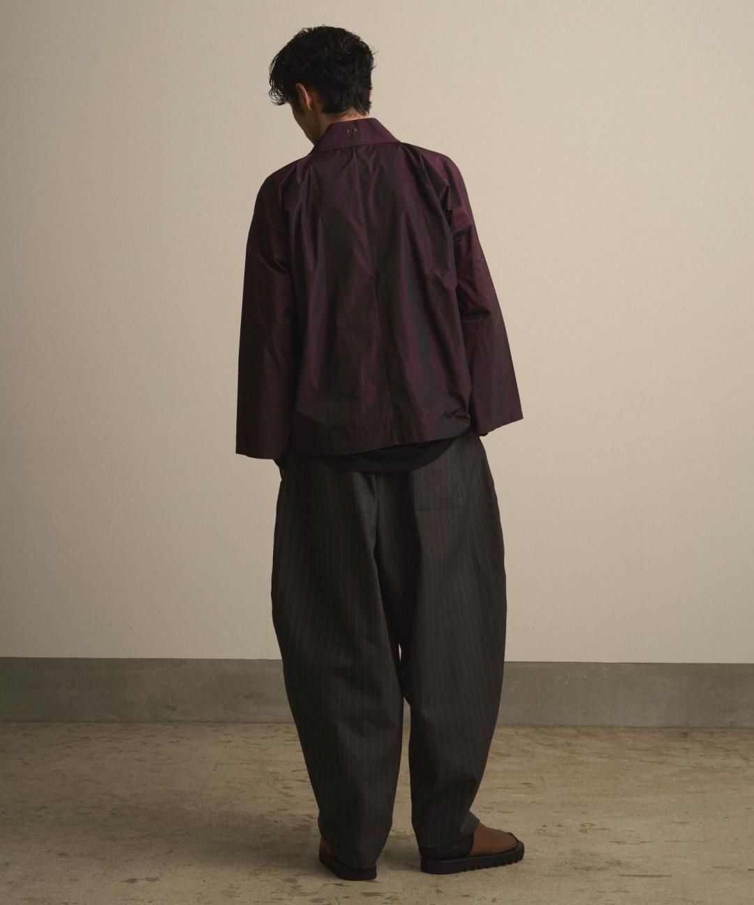 【PRE-ORDER】WAROBE / STRIPE WOOL BONTAN / CHARCOAL photo