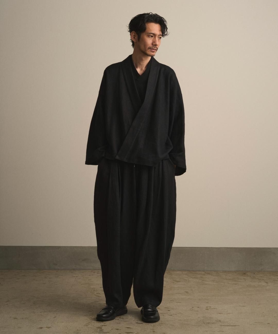 【PRE-ORDER】WAROBE / HEAVY LINEN BONTAN / BLACK photo