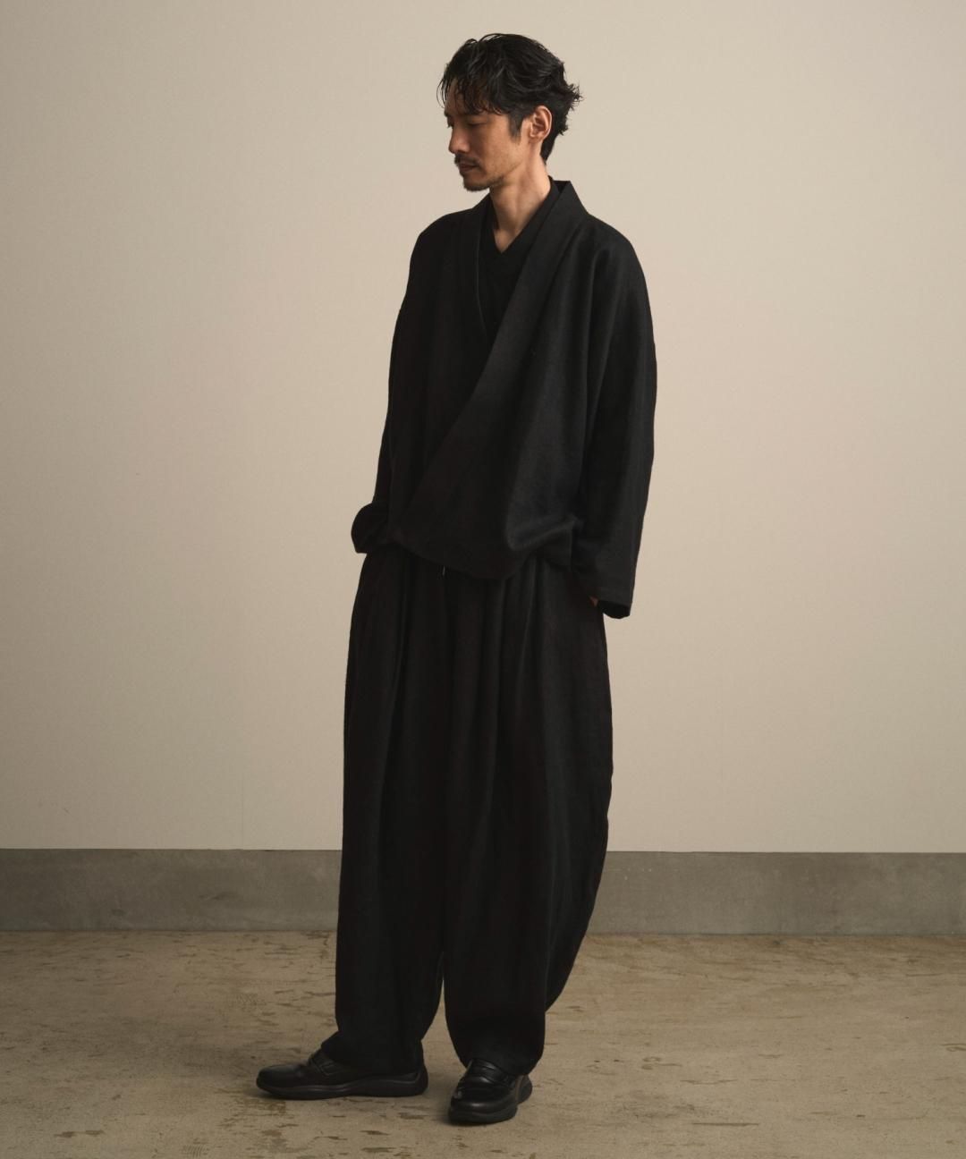 【PRE-ORDER】WAROBE / HEAVY LINEN BONTAN / BLACK photo