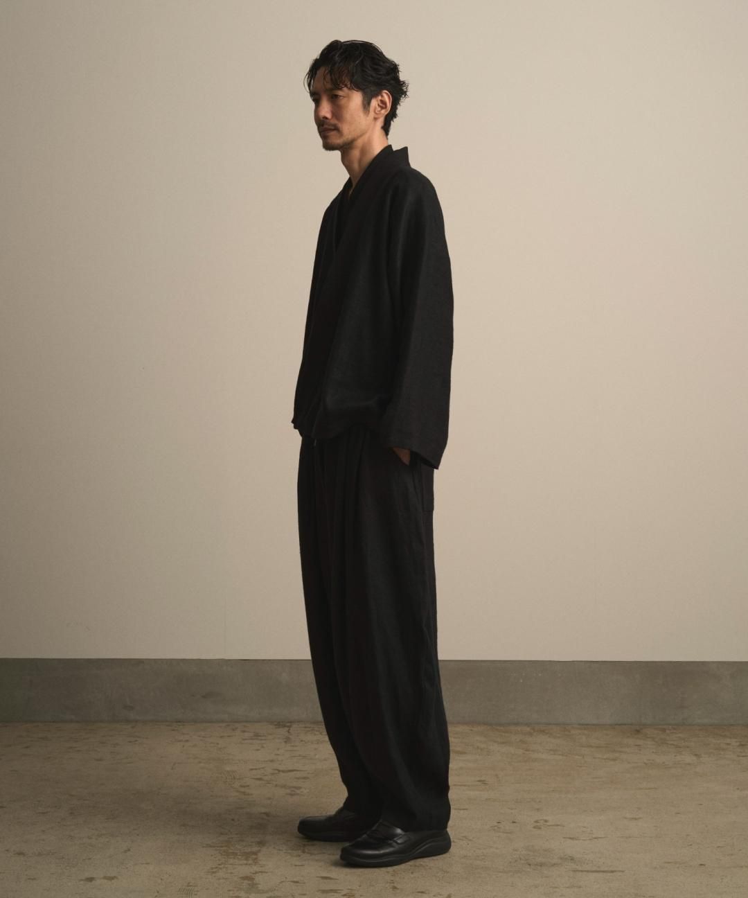 【PRE-ORDER】WAROBE / HEAVY LINEN BONTAN / BLACK photo