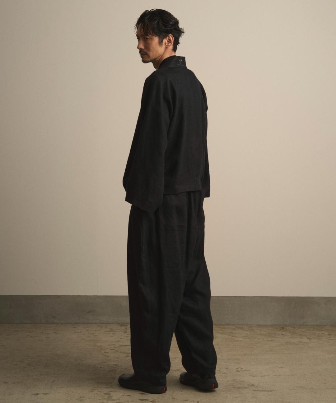 【PRE-ORDER】WAROBE / HEAVY LINEN BONTAN / BLACK photo
