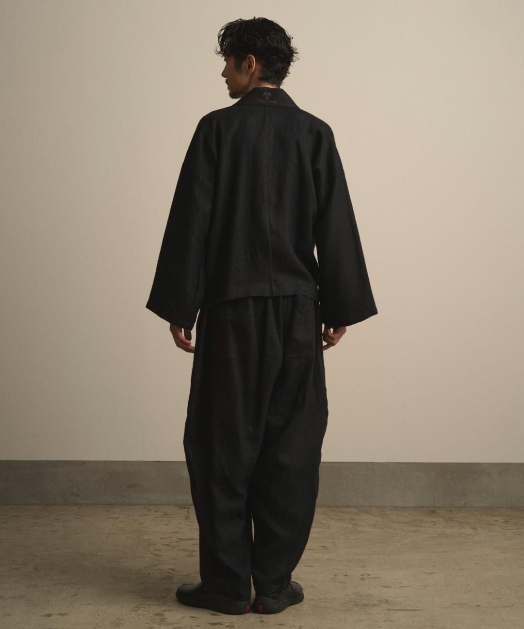【PRE-ORDER】WAROBE / HEAVY LINEN BONTAN / BLACK photo