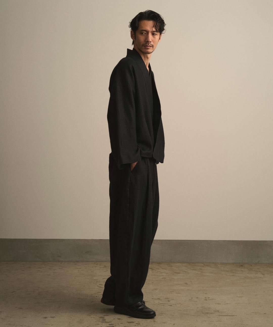 【PRE-ORDER】WAROBE / HEAVY LINEN BONTAN / BLACK photo