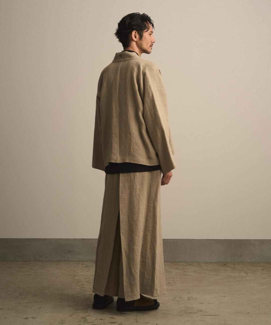 【PRE-ORDER】WAROBE / HEAVY LINEN EASY HAKAMA / BEIGE photo