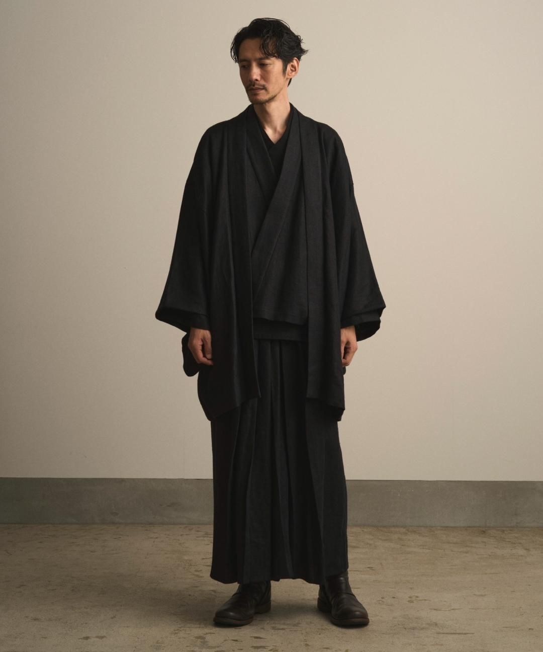 【PRE-ORDER】WAROBE / HEAVY LINEN EASY HAKAMA / BLACK photo