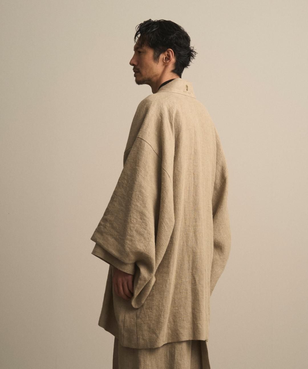 【PRE-ORDER】WAROBE / HEAVY LINEN HAORI / BEIGE photo