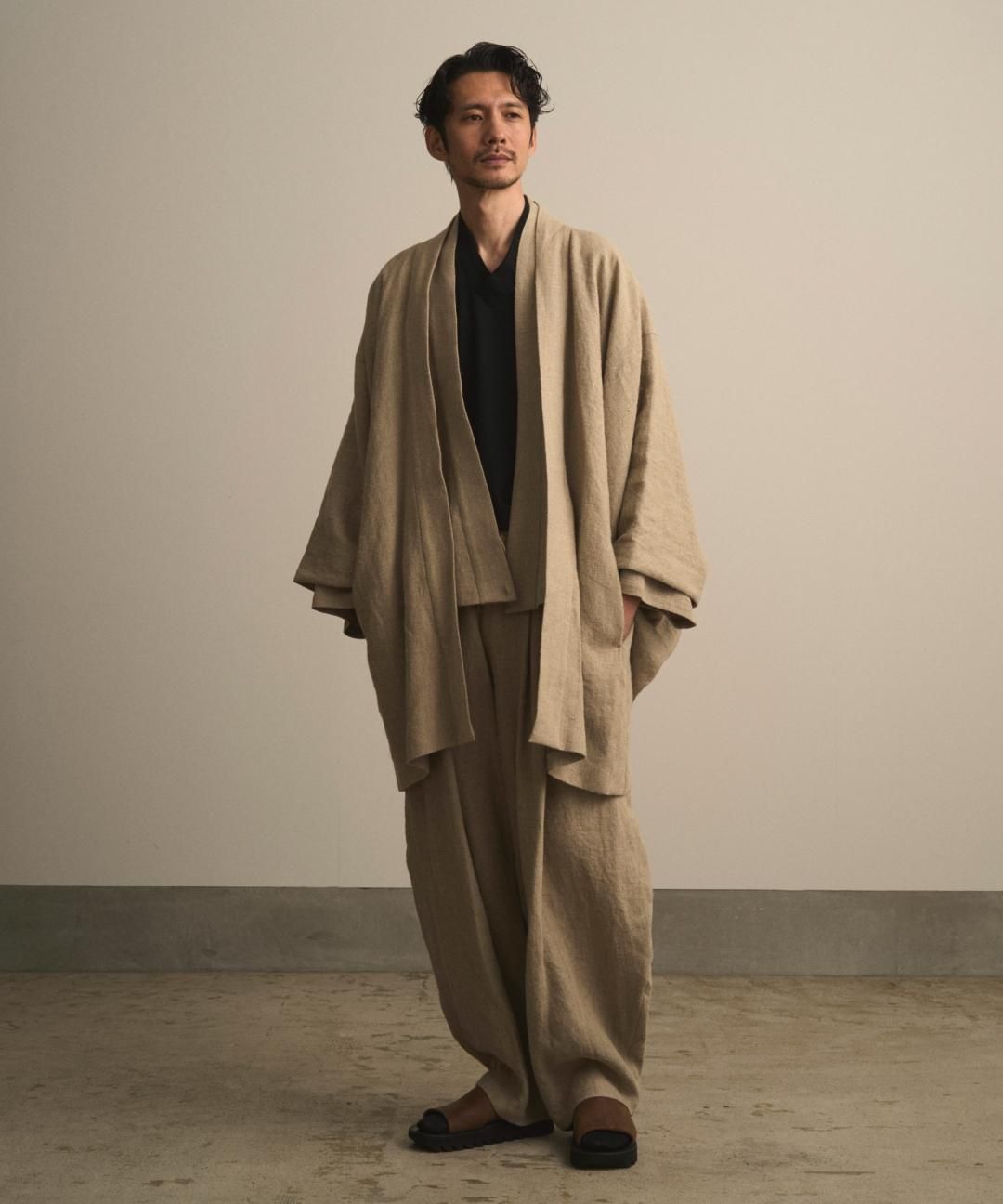 【PRE-ORDER】WAROBE / HEAVY LINEN HAORI / BEIGE photo
