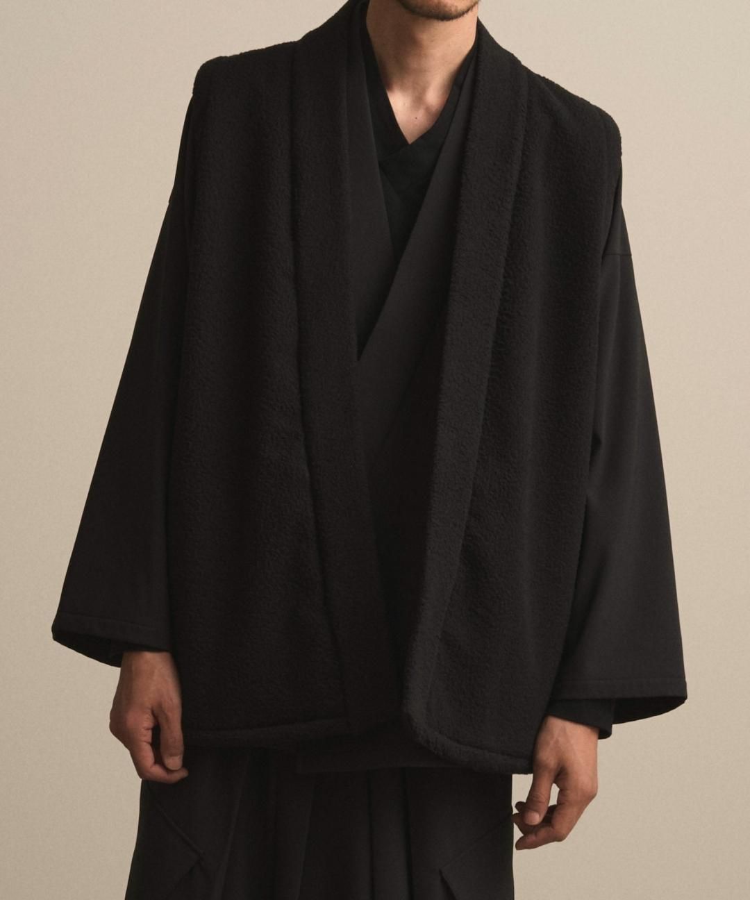 【PRE-ORDER】WAROBE / FLEECE JINBAORI TECH / BLACK photo