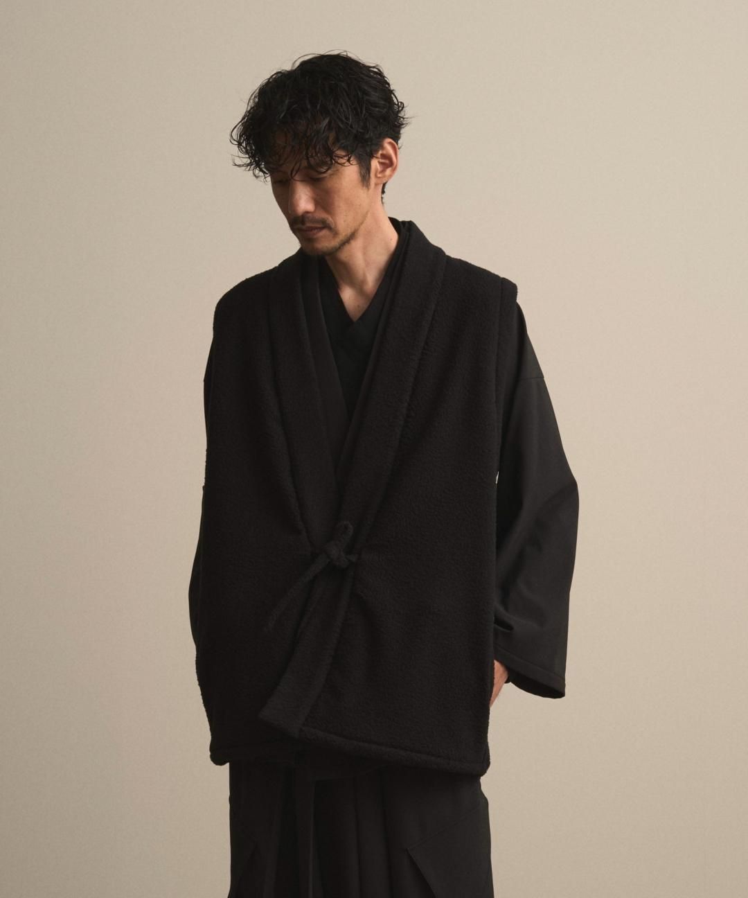 【PRE-ORDER】WAROBE / FLEECE JINBAORI TECH / BLACK photo