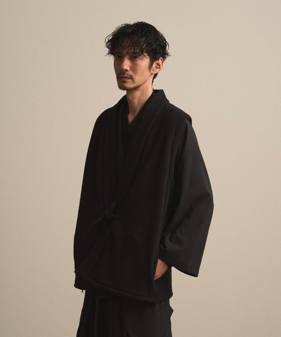 【PRE-ORDER】WAROBE / FLEECE JINBAORI TECH / BLACK photo