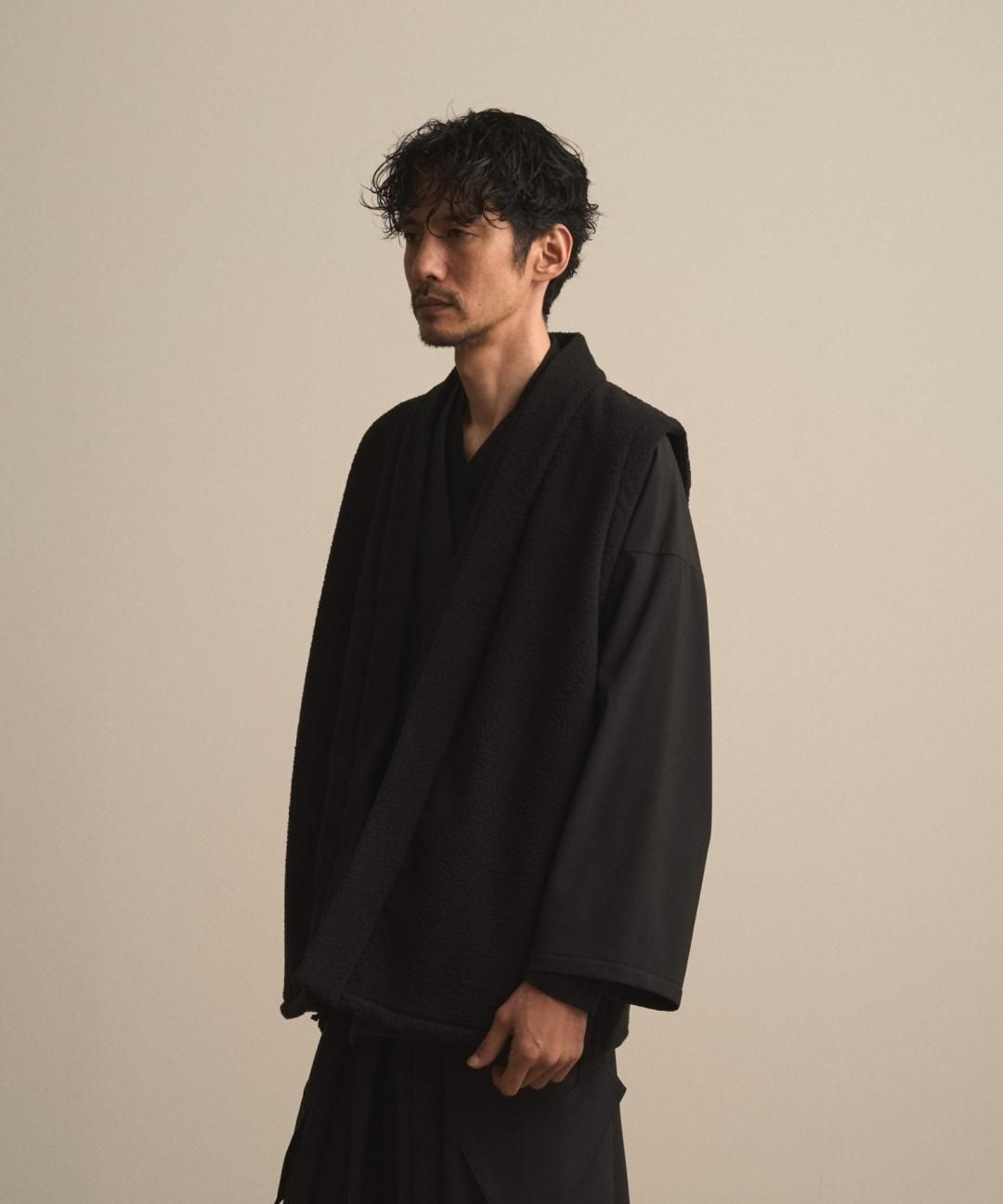 【PRE-ORDER】WAROBE / FLEECE JINBAORI TECH / BLACK photo