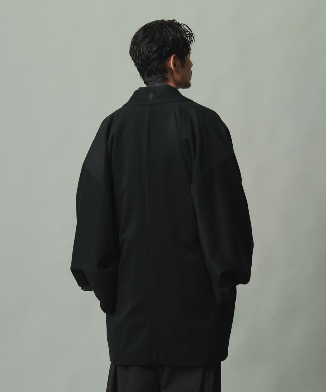 【PRE-ORDER】WAROBE / WOOL BEAVER HAORI / BLACK photo
