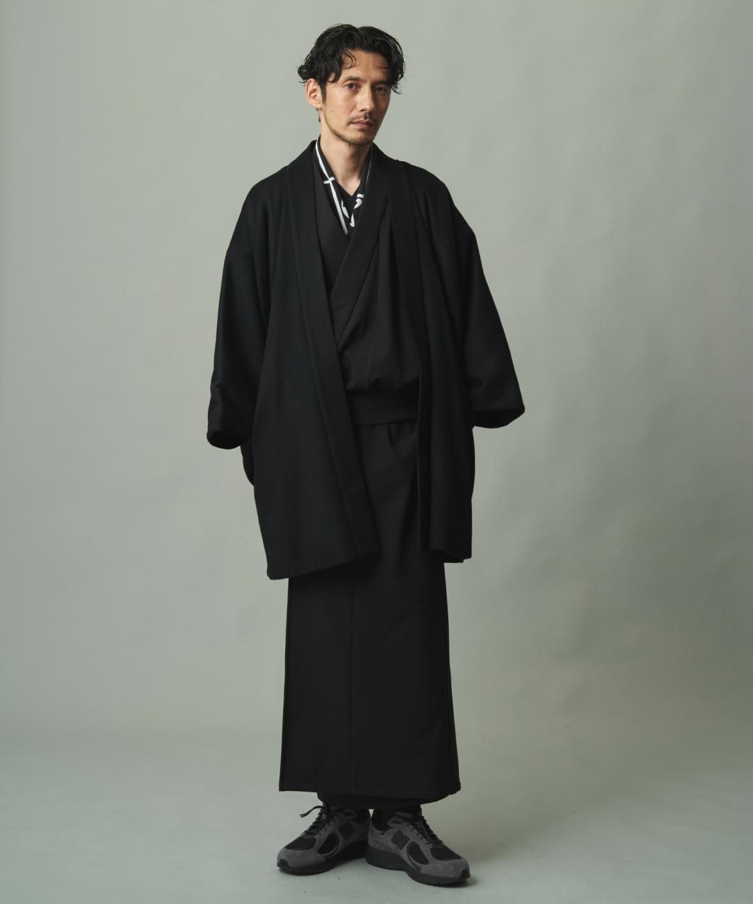 【PRE-ORDER】WAROBE / WOOL BEAVER HAORI / BLACK photo