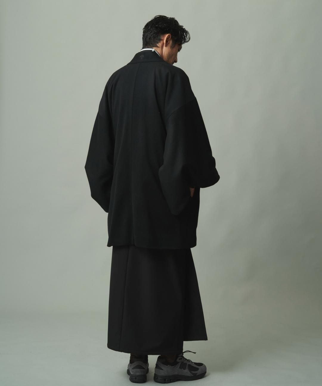 【PRE-ORDER】WAROBE / WOOL BEAVER HAORI / BLACK photo