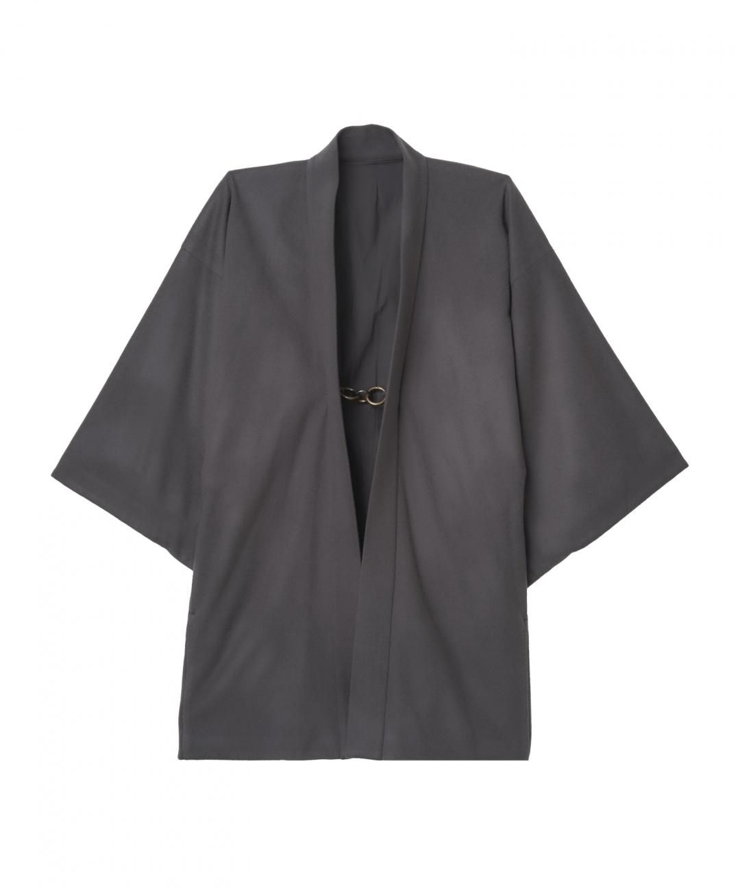 【PRE-ORDER】WAROBE / WOOL BEAVER HAORI / DARK GRAY photo