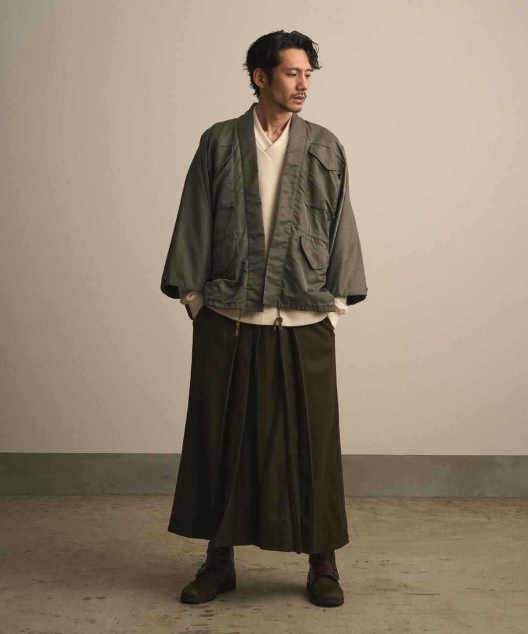 【PRE-ORDER】WAROBE / WOOL CORDURA EASY HAKAMA / OLIVE DRAB photo