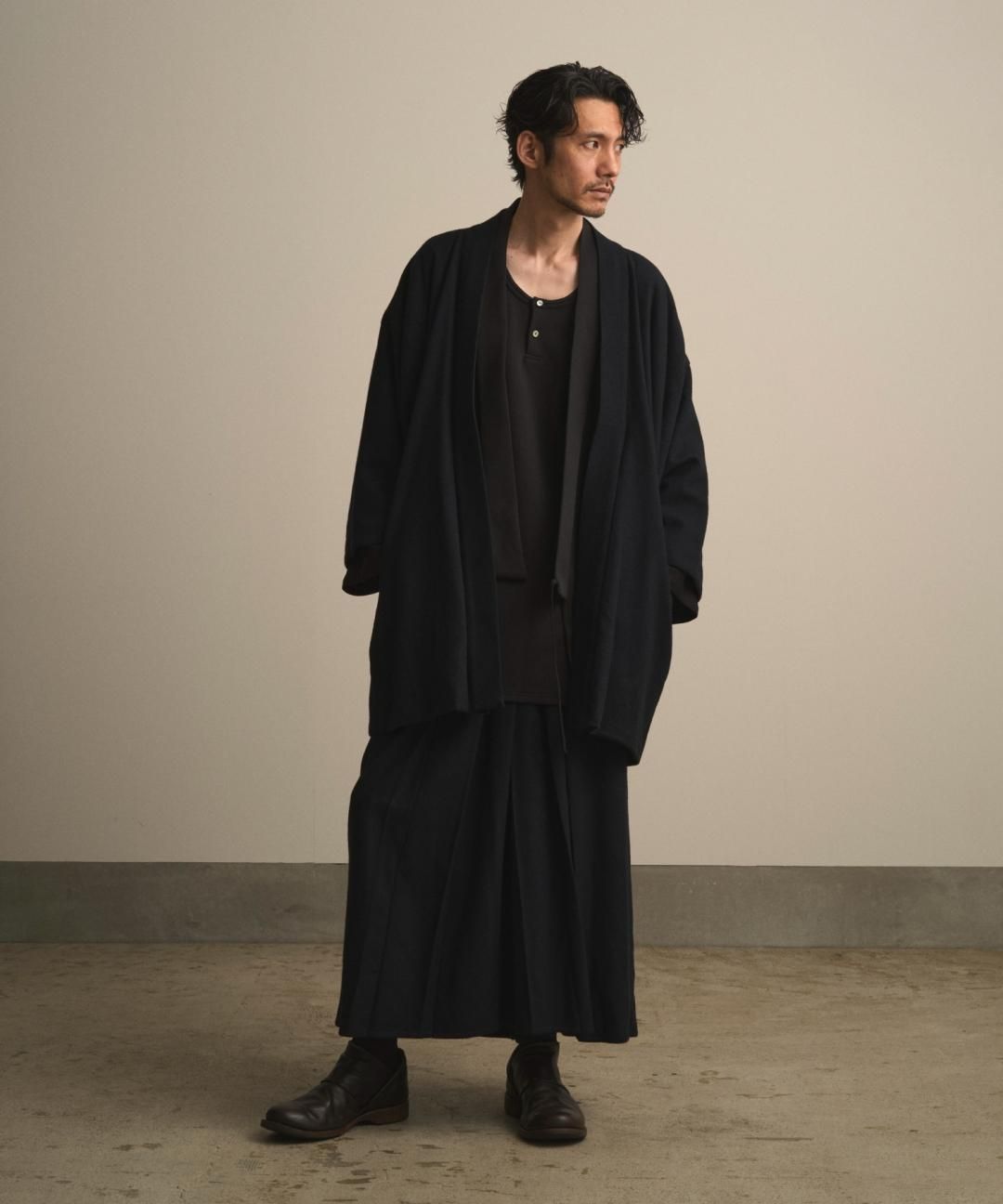 【PRE-ORDER】WAROBE / WOOL CORDURA EASY HAKAMA / DARK NAVY photo